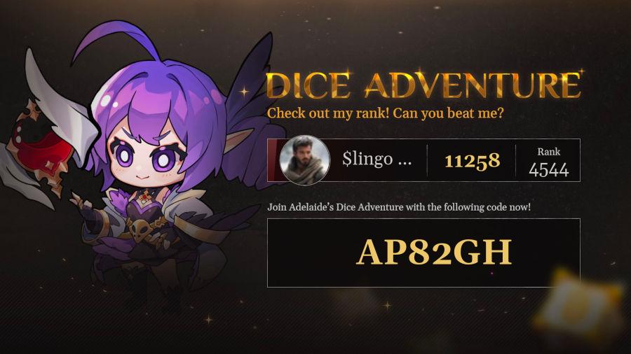 Check out my progress in Adelaide's Dice Adventure!