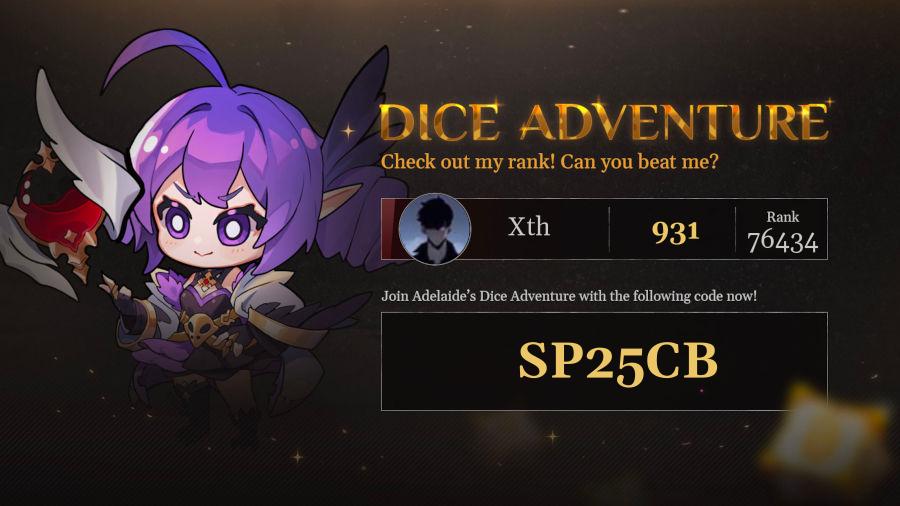 Check out my progress in Adelaide's Dice Adventure!