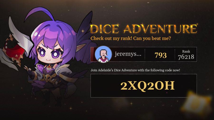 Check out my progress in Adelaide's Dice Adventure!