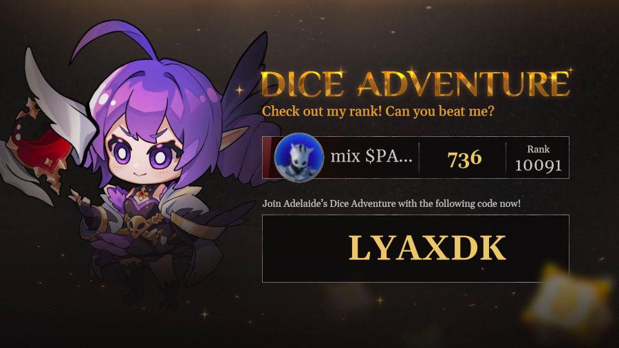 Check out my progress in Adelaide's Dice Adventure!